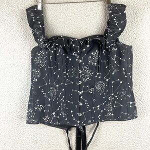 Black Starry Night Corset Top